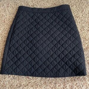 GIANNI BINI BLACK QUILTED MINI SKIRT